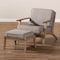 Baxton Studio Sigrid Grey Upholstered Oak Wood 2-Piece Armchair and Ottoman Set 162-10566-10404 - alternate 6